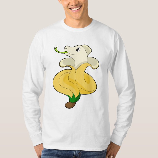 Schlange mit Banana T-Shirt (Vorderseite)