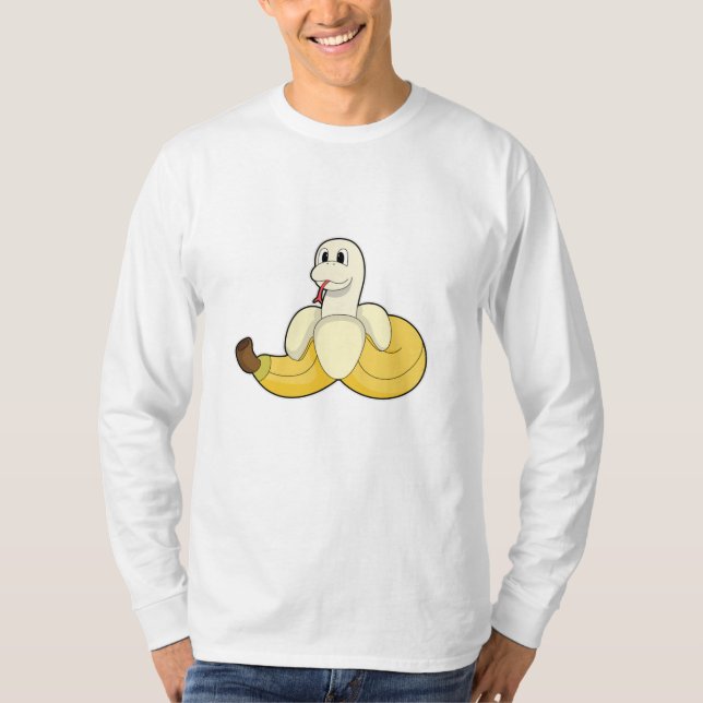 Schlange mit Banana T-Shirt (Vorderseite)