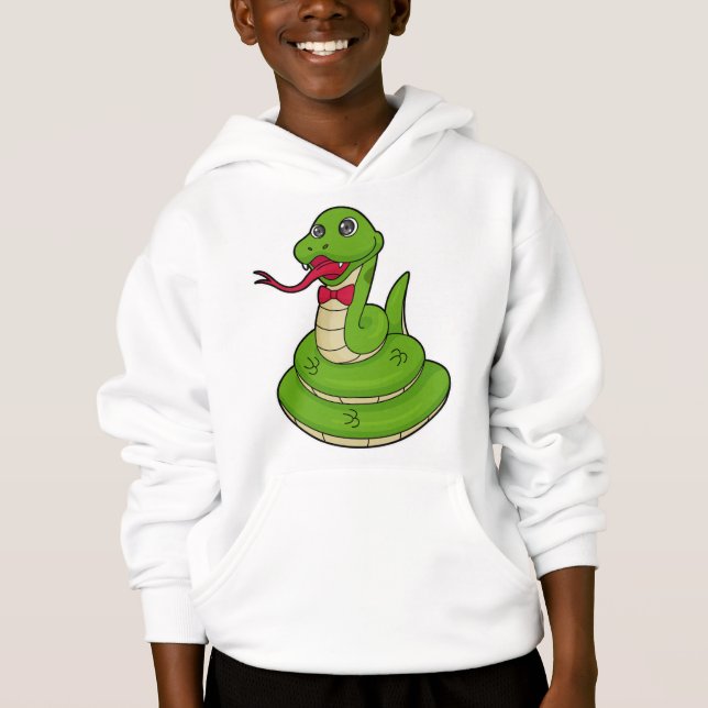 Schlange mit Bow-Krawatte Hoodie (Vorderseite)