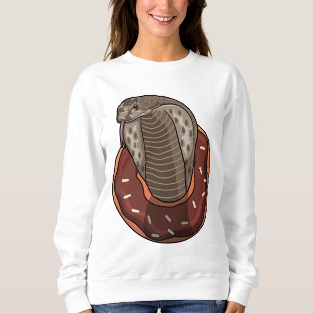 Schlange mit Donut Sweatshirt (Vorderseite)