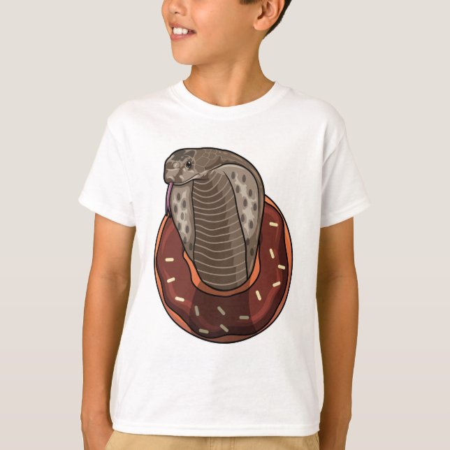 Schlange mit Donut T-Shirt (Vorderseite)