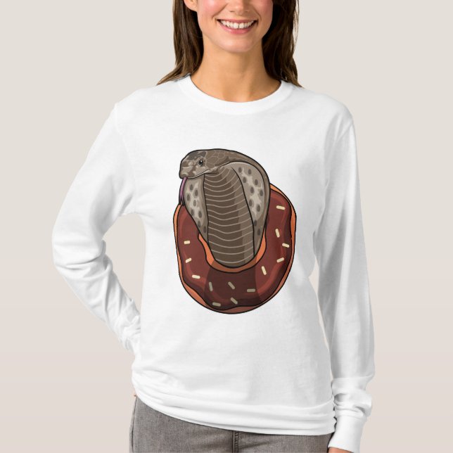 Schlange mit Donut T-Shirt (Vorderseite)