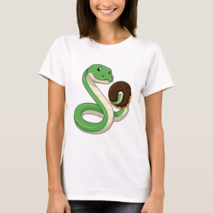 Schlange mit Donut T-Shirt