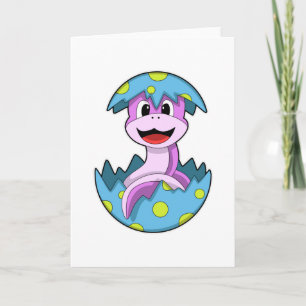 Schlange mit Ei-Muschel Karte