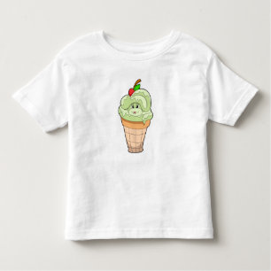 Schlange mit Eiscreme und Kirsche Kleinkind T-shirt