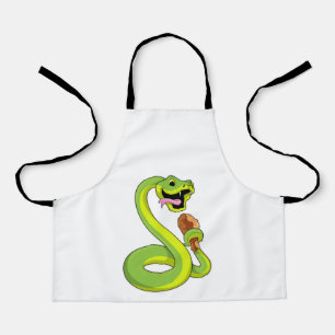 Schlange mit Hühnchen Schürze