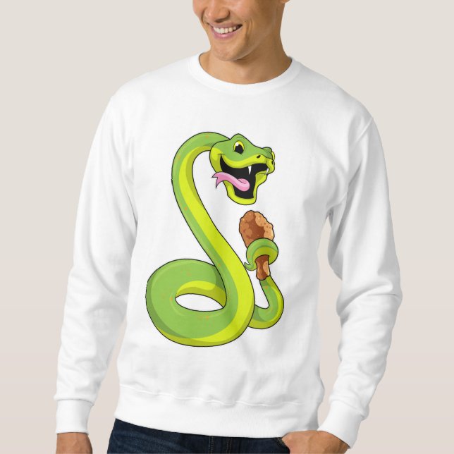 Schlange mit Hühnchen Sweatshirt (Vorderseite)