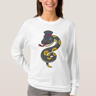 Schlange mit Hut T-Shirt