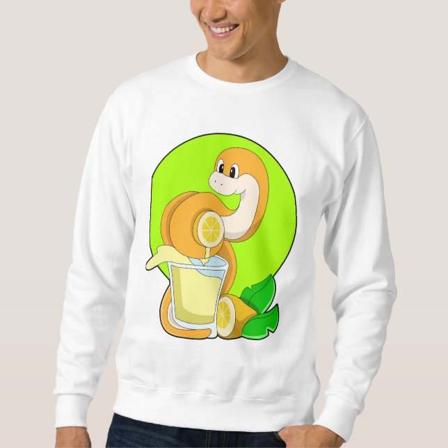 Schlange mit Lemonsglas Sweatshirt (Vorderseite)