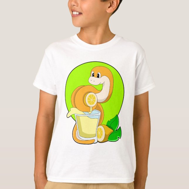Schlange mit Lemonsglas T-Shirt (Vorderseite)