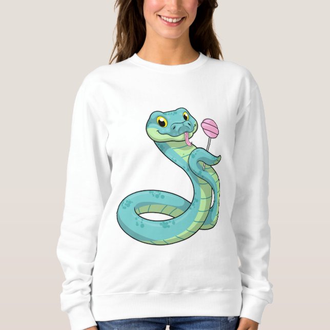 Schlange mit Lollipop Sweatshirt (Vorderseite)