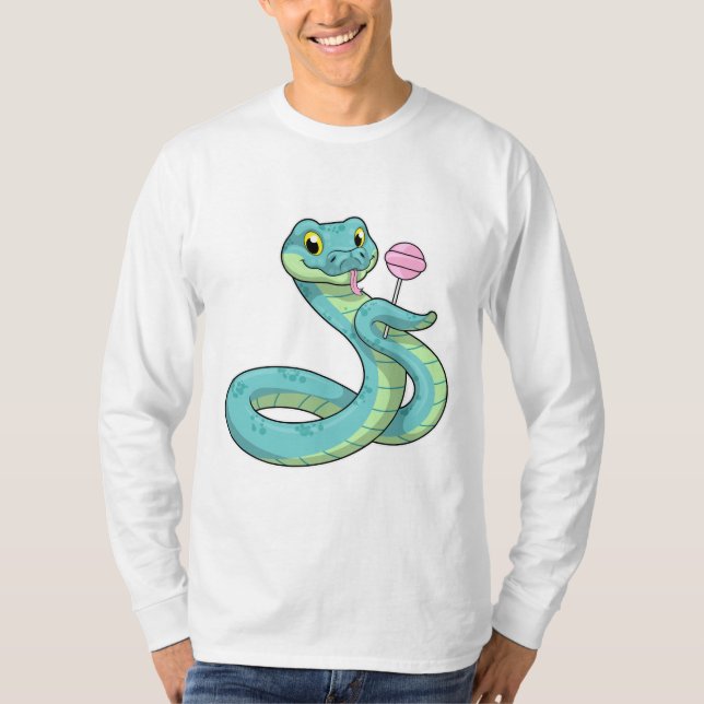 Schlange mit Lollipop T-Shirt (Vorderseite)
