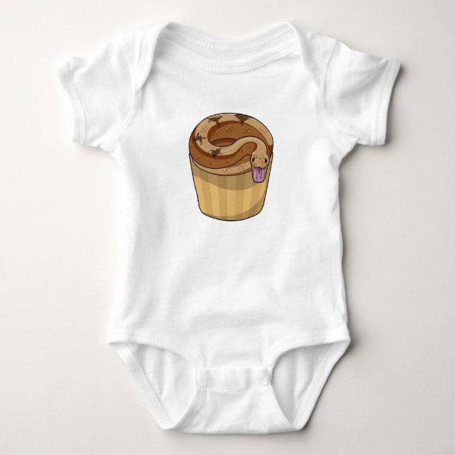 Schlange mit Muffin Baby Strampler (Vorderseite)