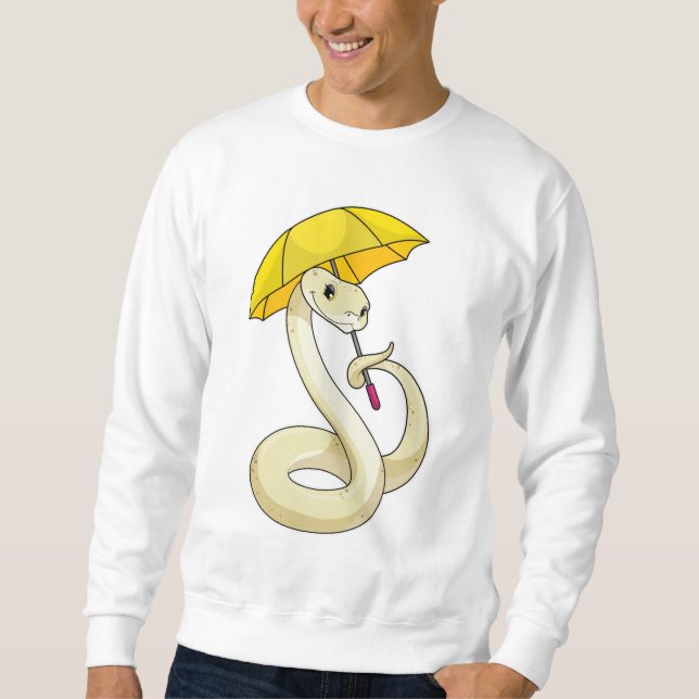 Schlange mit Regenschirm Sweatshirt (Vorderseite)