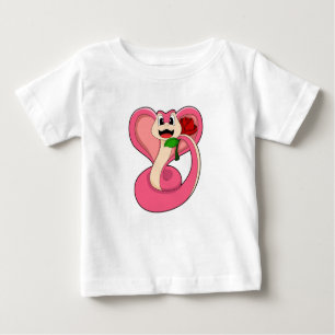 Schlange mit Rose Baby T-shirt