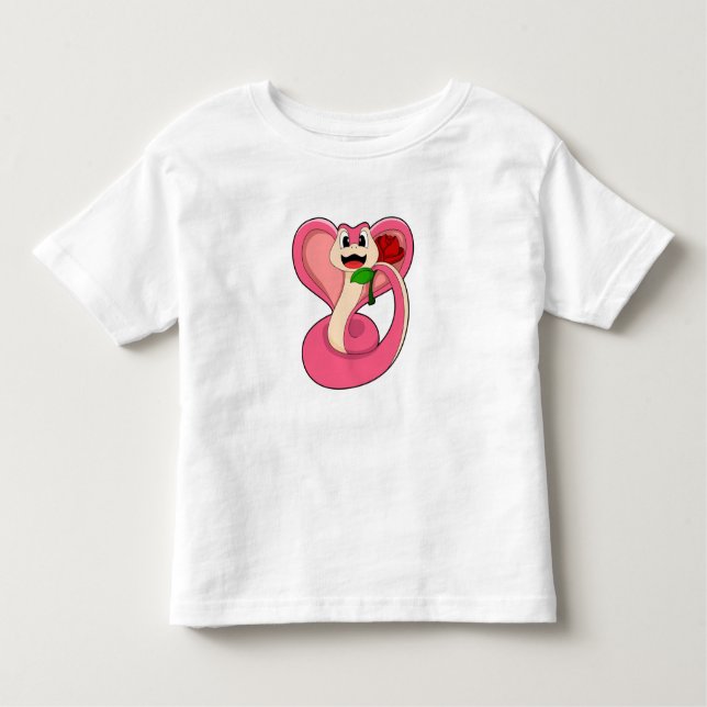 Schlange mit Rose Kleinkind T-shirt (Vorderseite)
