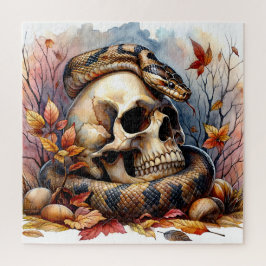 Schlange mit Schädelherbst Puzzle