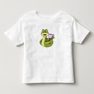 Schlange mit Tasse Kaffee Kleinkind T-shirt