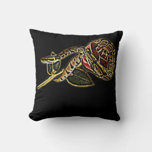Schlange Pillow Ball Python und Rose Kissen