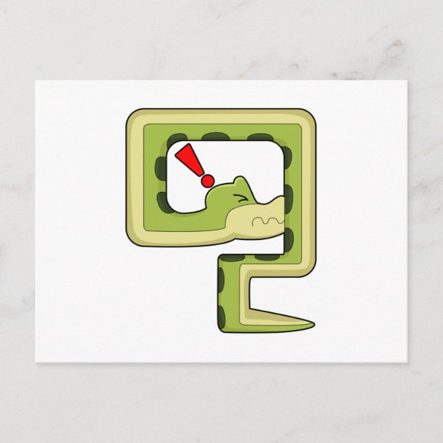 Schlange Postkarte (Vorderseite)