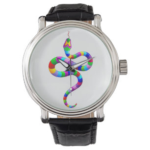 Schlange Psychedelische Regenbogenuhren Armbanduhr