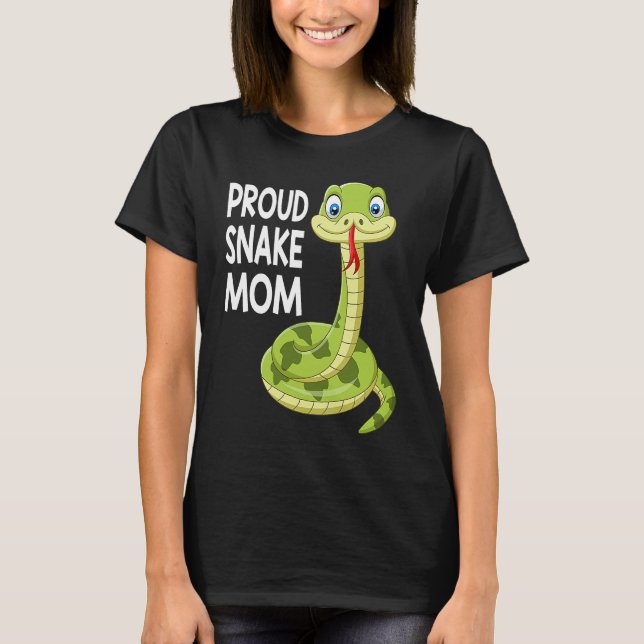 Schlange Python Mama Reptil Damen Schlangen T-Shirt (Vorderseite)