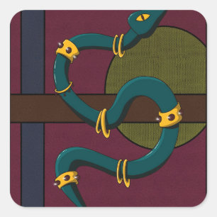 Schlange Quadratischer Aufkleber