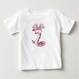 Schlange Rabbit Herz Baby T-shirt