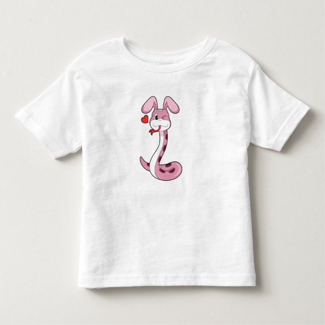 Schlange Rabbit Herz Kleinkind T-shirt (Vorderseite)
