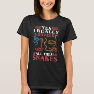 Schlange Reptilien Pfleger Raubtier Tier Haustier  T-Shirt
