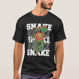 Schlange Rose Schlangen Schlangen Venomous Schlang T-Shirt