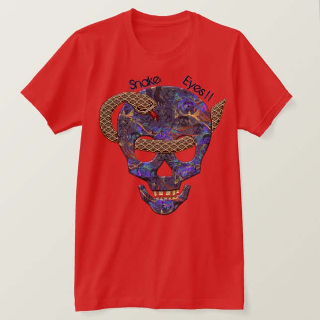 Schlange rund um Skull Thru Eyes gekocht - Persona T-Shirt (Design vorne)
