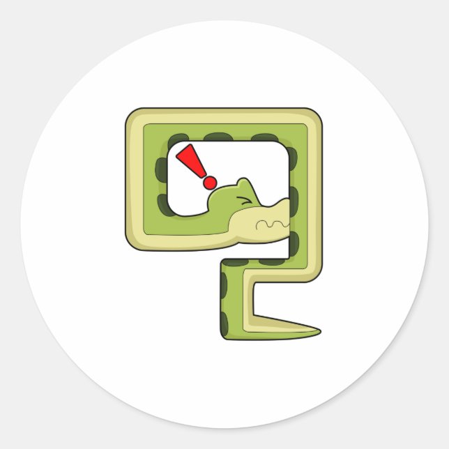 Schlange Runder Aufkleber (Vorderseite)