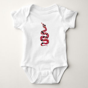 Schlange Schwarze und Rote Silhouette Baby Strampler