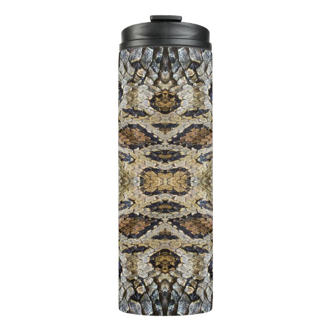 Schlange Skin Muster Textur Thermosbecher (Vorderseite)