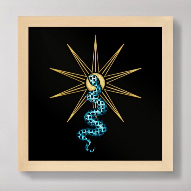 Schlange Spirituelle Wandkunst Gold schwarz Poster (Von Creator hochgeladen)