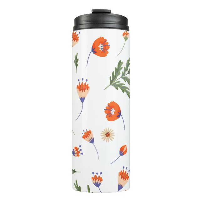 Schlange- und Blumenmärchen Thermosbecher (Vorderseite)
