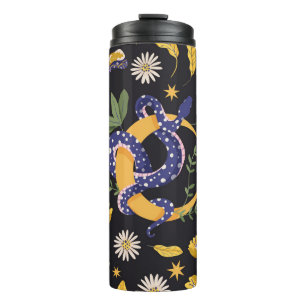 Schlange- und Blumenmärchen Thermosbecher