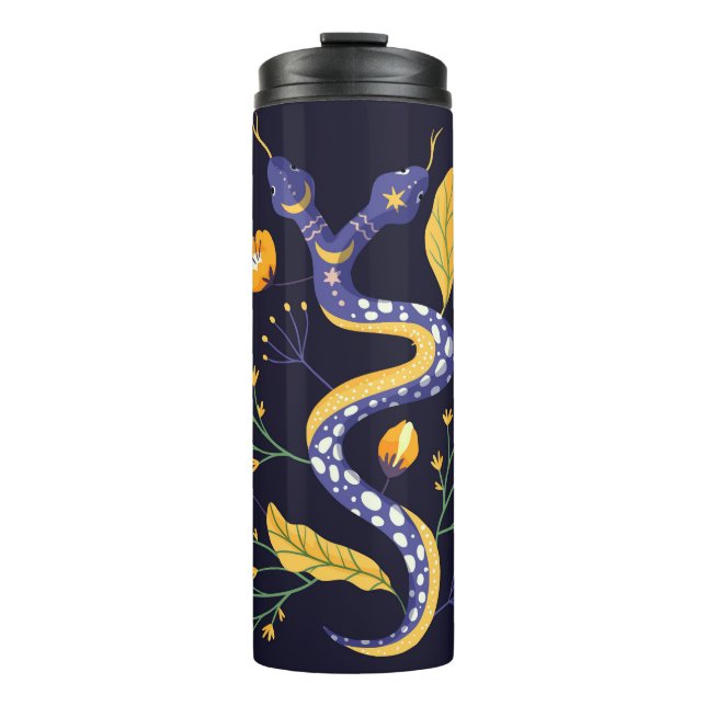 Schlange- und Blumenmärchen Thermosbecher (Vorderseite)