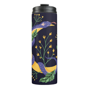 Schlange- und Blumenmärchen Thermosbecher