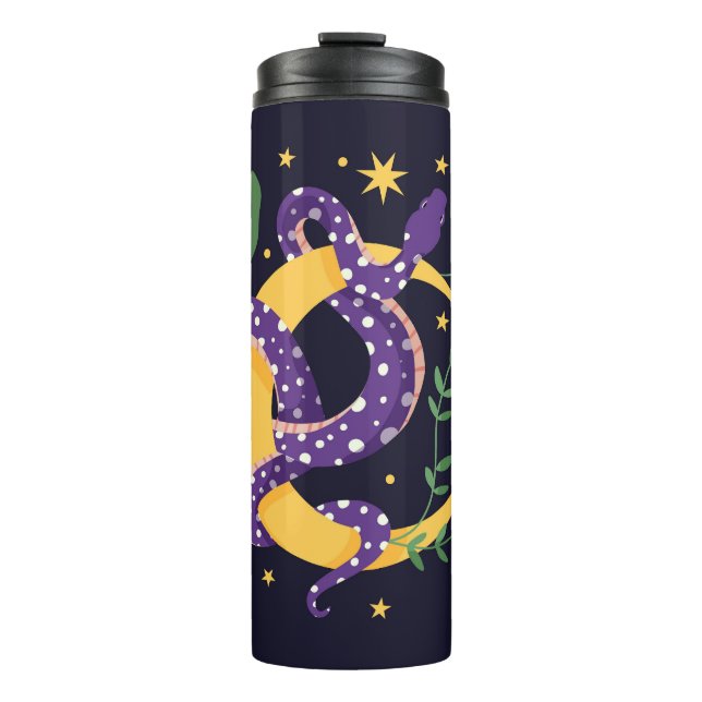 Schlange- und Blumenmärchen Thermosbecher (Vorderseite)