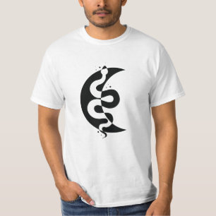 Schlange und Mond T-Shirt