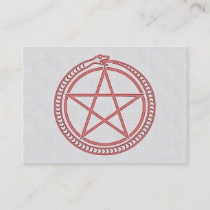 Schlange und Pentagram Visitenkarte