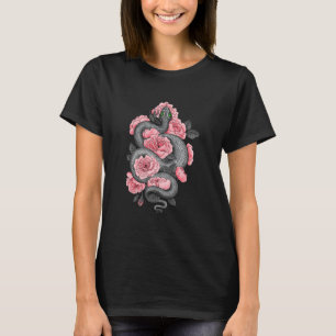Schlange und Rose T-Shirt