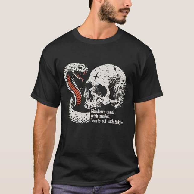 Schlange und Schädel T-Shirt (Vorderseite)
