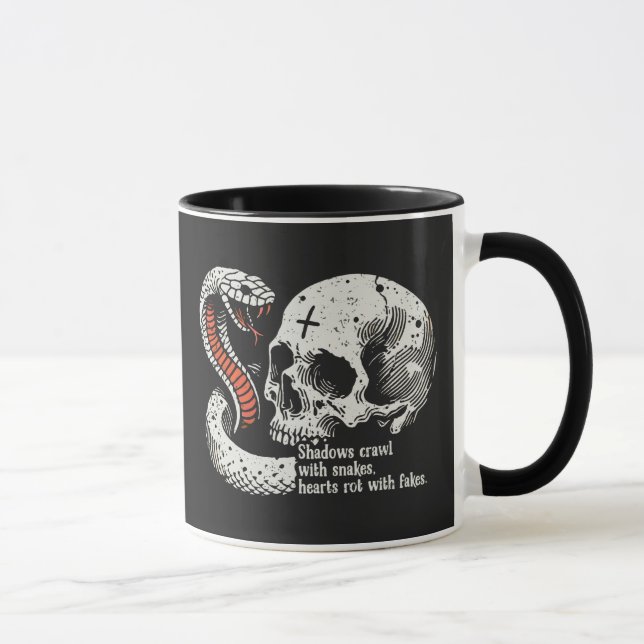 Schlange und Schädel Tasse (Rechts)