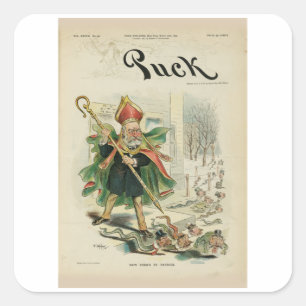 Schlangen aus der Stadt - Vintag Saint Patrick Quadratischer Aufkleber