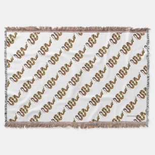 Schlangen-Braun- und Gold-Silhouette Decke