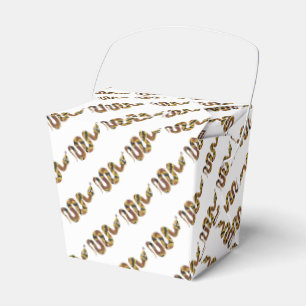 Schlangen-Braun- und Gold-Silhouette Geschenkschachtel