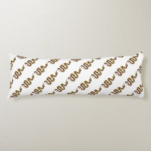 Schlangen-Braun- und Gold-Silhouette Seitenschläferkissen